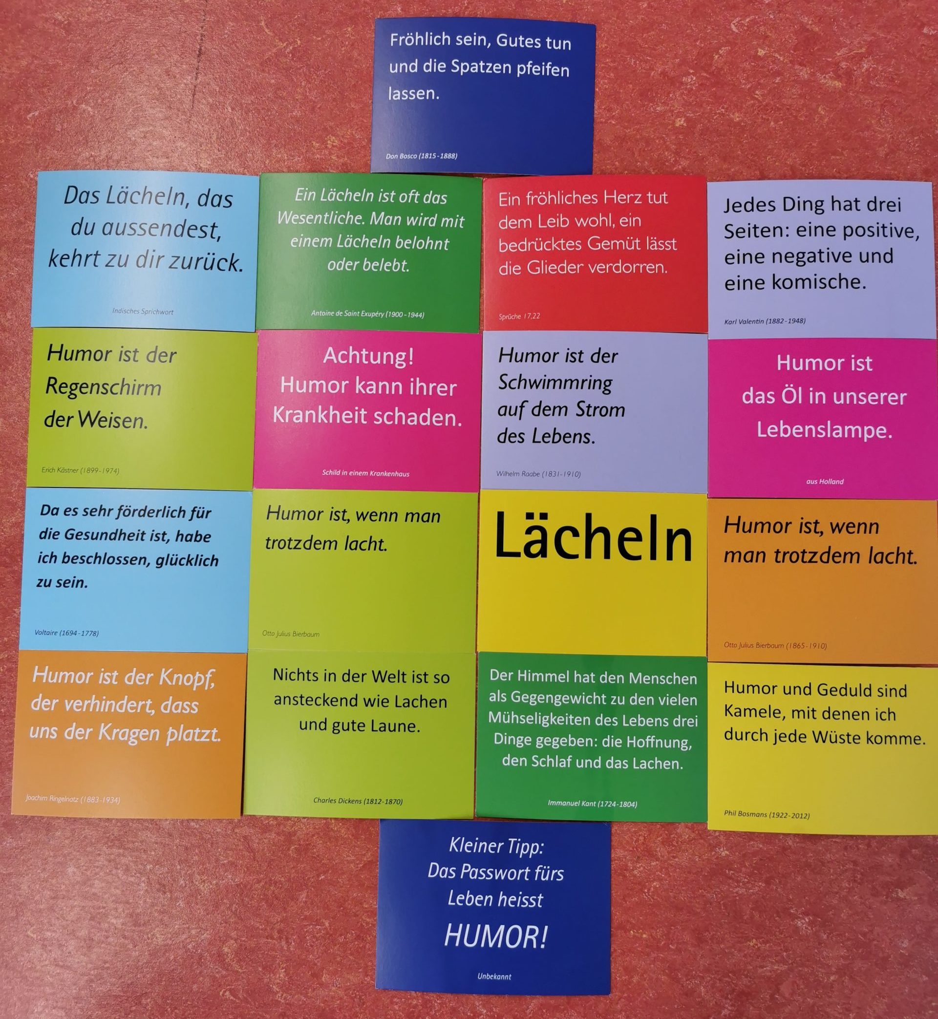 Aufgabe 1 Foto mit Sprüchen